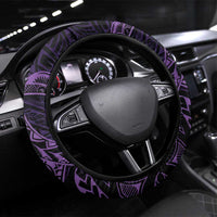 Fibromyalgia Awareness Month Steering Wheel Cover Fibro Warrior Strength In Every Struggle LT14 Universal Fit Purple - Polynesian Pride