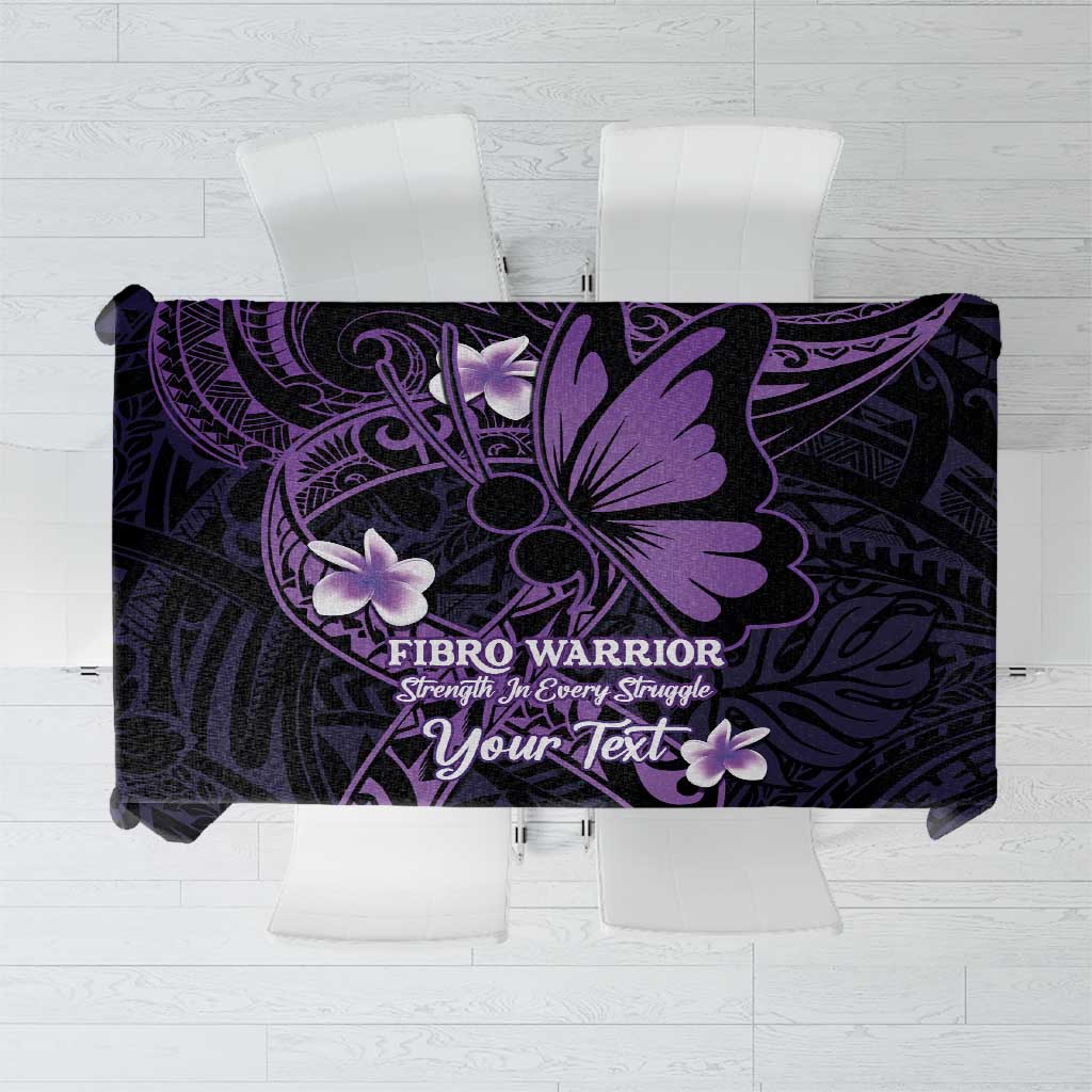 Personalised Fibromyalgia Awareness Month Tablecloth Fibro Warrior Strength In Every Struggle LT14 Purple - Polynesian Pride