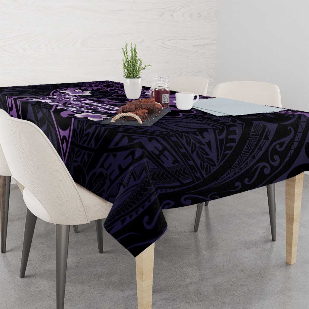 Personalised Fibromyalgia Awareness Month Tablecloth Fibro Warrior Strength In Every Struggle LT14 - Polynesian Pride