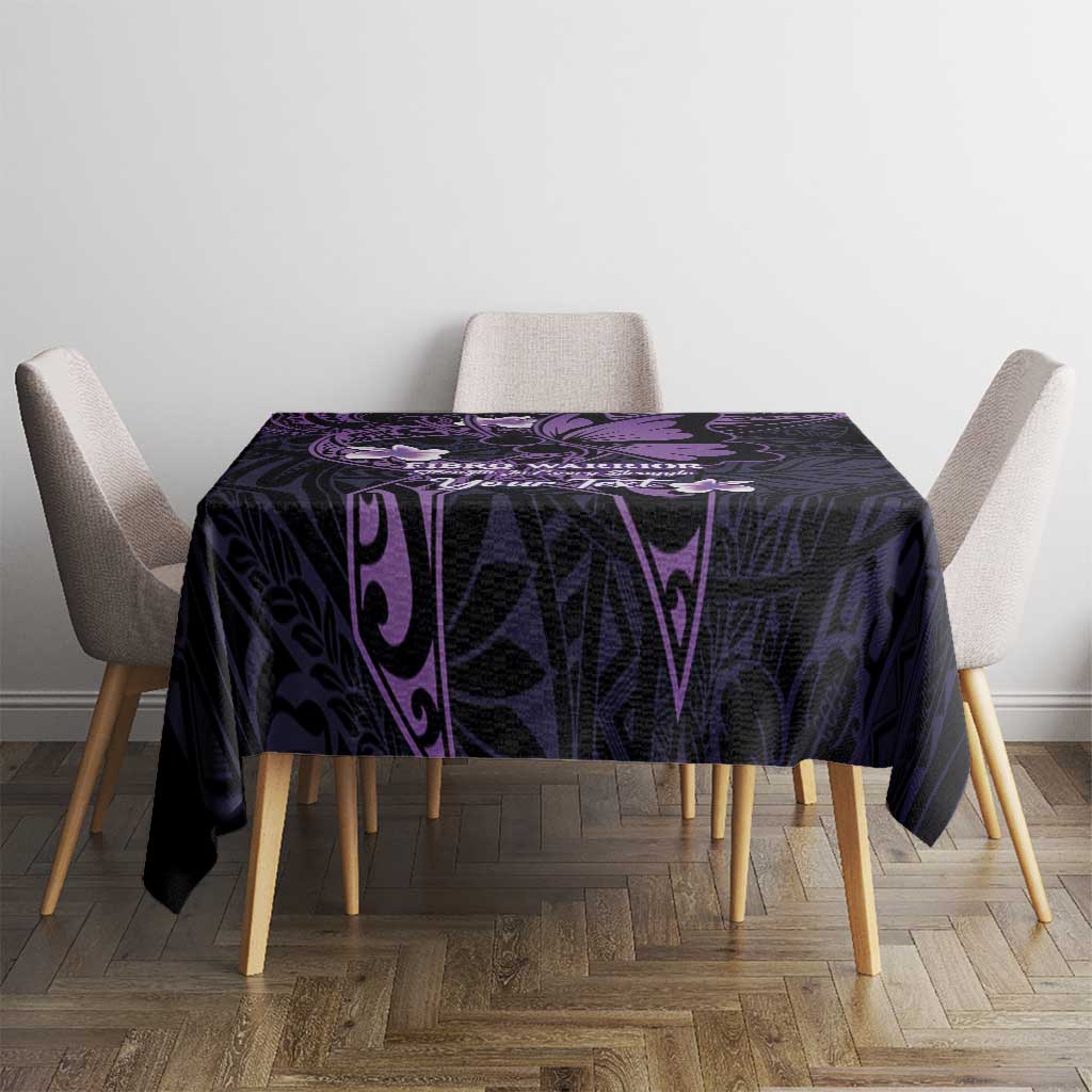 Personalised Fibromyalgia Awareness Month Tablecloth Fibro Warrior Strength In Every Struggle LT14 - Polynesian Pride