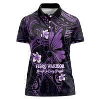 Personalised Fibromyalgia Awareness Month Women Polo Shirt Fibro Warrior Strength In Every Struggle