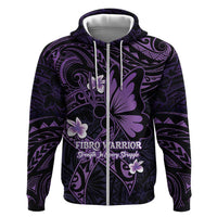 Personalised Fibromyalgia Awareness Month Zip Hoodie Fibro Warrior Strength In Every Struggle
