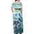 Personalized Snorkeling Hawaii Family Matching Off Shoulder Maxi Dress and Hawaiian Shirt Ocean Lover Hawaiian Kakau Honu Turtle