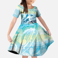 Personalized Snorkeling Hawaii Family Matching Short Sleeve Bodycon Dress and Hawaiian Shirt Ocean Lover Hawaiian Kakau Honu Turtle