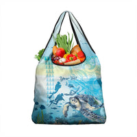 Personalized Snorkeling Hawaii Grocery Bag Ocean Lover Hawaiian Kakau Honu Turtle