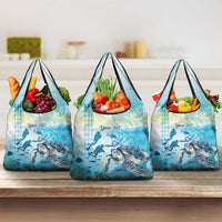 Personalized Snorkeling Hawaii Grocery Bag Ocean Lover Hawaiian Kakau Honu Turtle