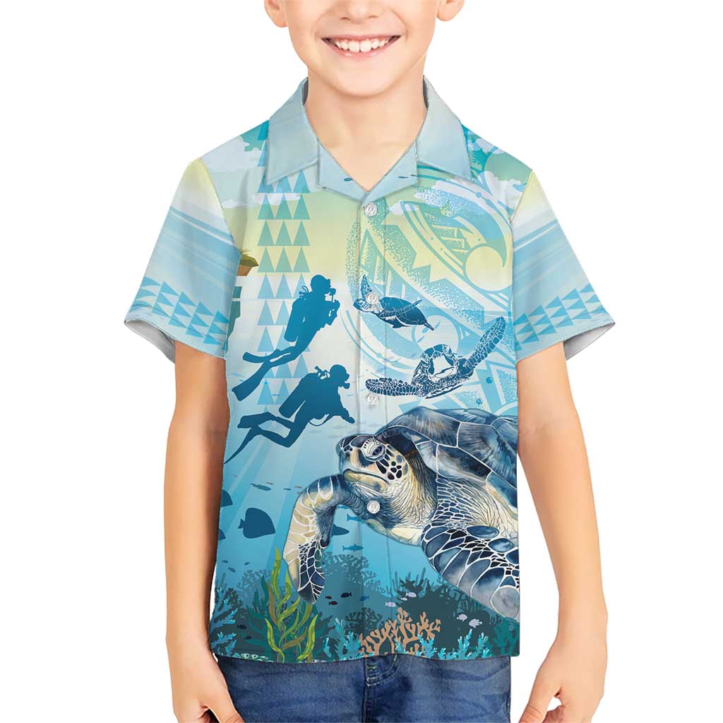 Personalized Snorkeling Hawaii Hawaiian Shirt Ocean Lover Hawaiian Kakau Honu Turtle LT14 - Polynesian Pride