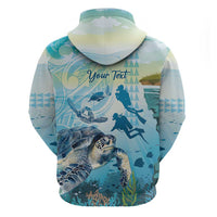 Personalized Snorkeling Hawaii Hoodie Ocean Lover Hawaiian Kakau Honu Turtle