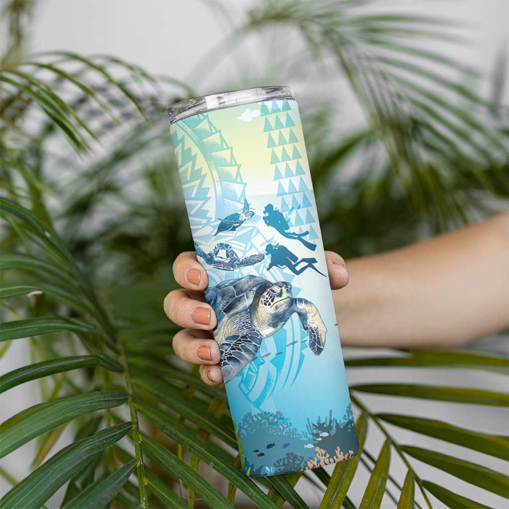 Personalized Snorkeling Hawaii Skinny Tumbler Ocean Lover Hawaiian Kakau Honu Turtle