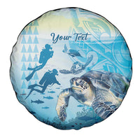 Personalized Snorkeling Hawaii Spare Tire Cover Ocean Lover Hawaiian Kakau Honu Turtle