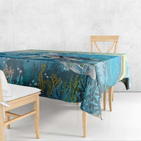 Personalized Snorkeling Hawaii Tablecloth Ocean Lover Hawaiian Kakau Honu Turtle LT14 - Polynesian Pride