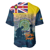 Niue ANZAC Day Baseball Jersey We Will Remember Them Camouflage Style