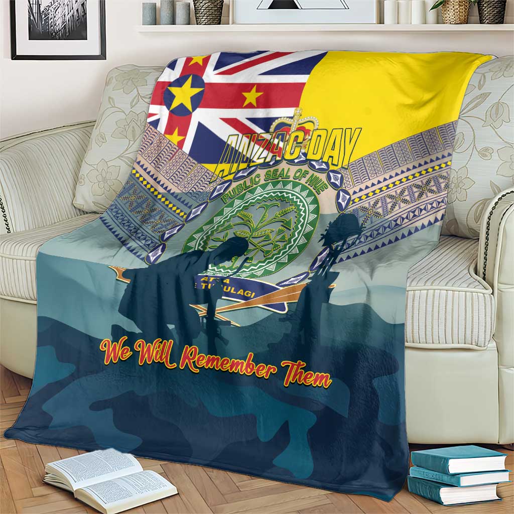 Niue ANZAC Day Blanket We Will Remember Them Camouflage Style LT14 - Polynesian Pride