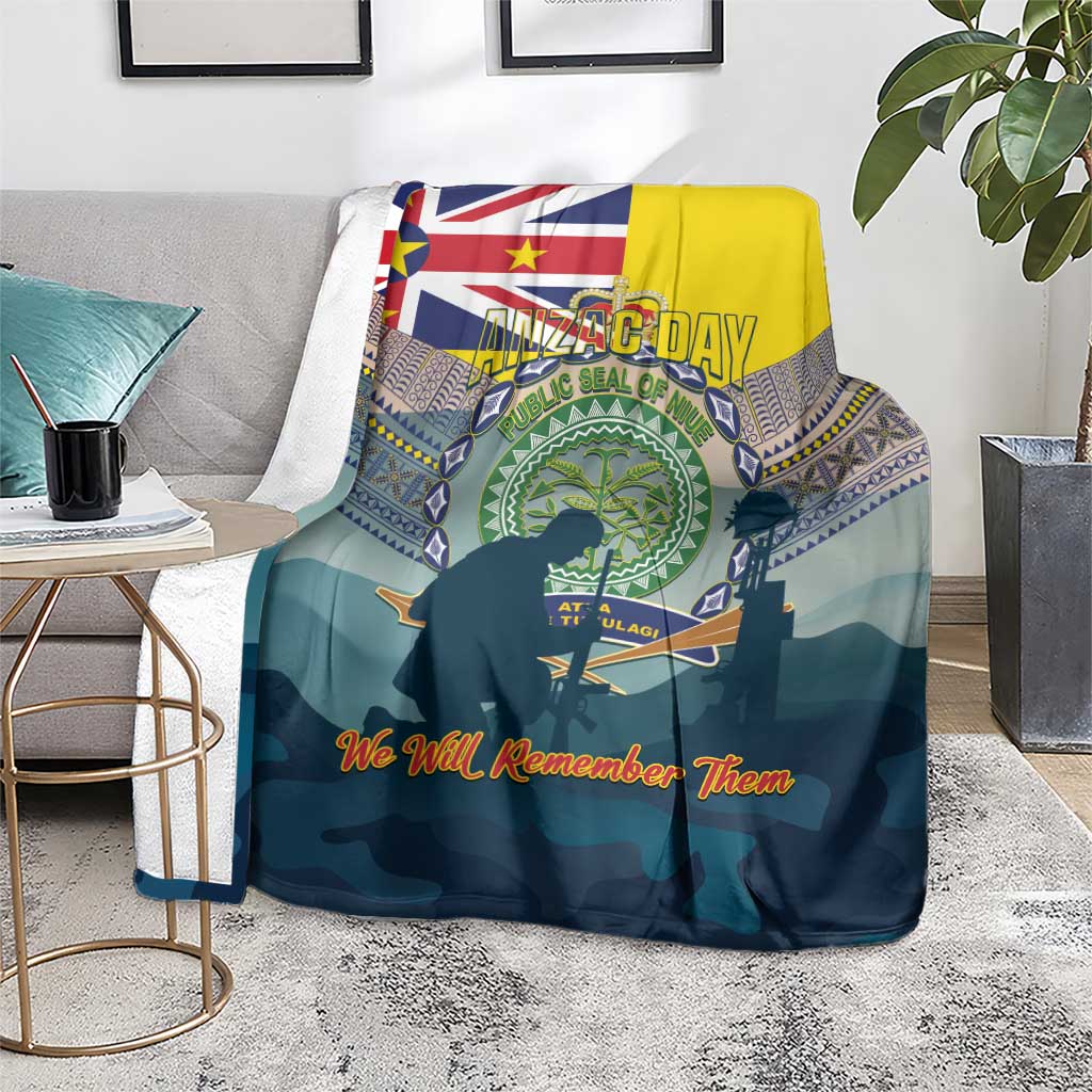 Niue ANZAC Day Blanket We Will Remember Them Camouflage Style LT14 - Polynesian Pride