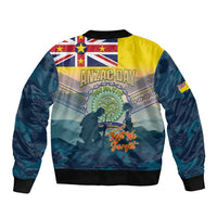 Niue ANZAC Day Bomber Jacket We Will Remember Them Camouflage Style