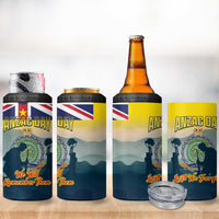 Niue ANZAC Day 4 in 1 Can Cooler Tumbler We Will Remember Them Camouflage Style LT14 - Polynesian Pride