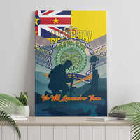 Niue ANZAC Day Canvas Wall Art We Will Remember Them Camouflage Style LT14 - Polynesian Pride