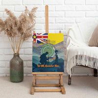 Niue ANZAC Day Canvas Wall Art We Will Remember Them Camouflage Style LT14 - Polynesian Pride