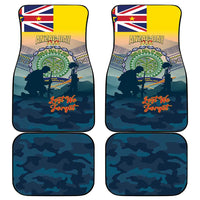 Niue ANZAC Day Car Mats We Will Remember Them Camouflage Style LT14 - Polynesian Pride