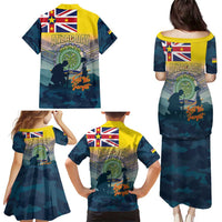 Niue ANZAC Day Family Matching Puletasi and Hawaiian Shirt We Will Remember Them Camouflage Style