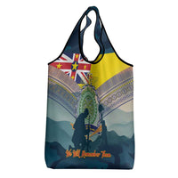 Niue ANZAC Day Grocery Bag We Will Remember Them Camouflage Style
