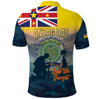 Niue ANZAC Day Polo Shirt We Will Remember Them Camouflage Style