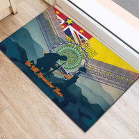 Niue ANZAC Day Rubber Doormat We Will Remember Them Camouflage Style LT14 - Polynesian Pride