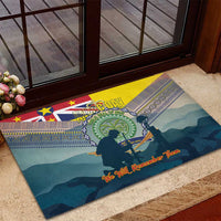 Niue ANZAC Day Rubber Doormat We Will Remember Them Camouflage Style LT14 - Polynesian Pride