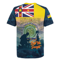 Niue ANZAC Day Rugby Jersey We Will Remember Them Camouflage Style