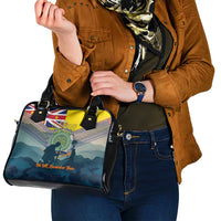 Niue ANZAC Day Shoulder Handbag We Will Remember Them Camouflage Style