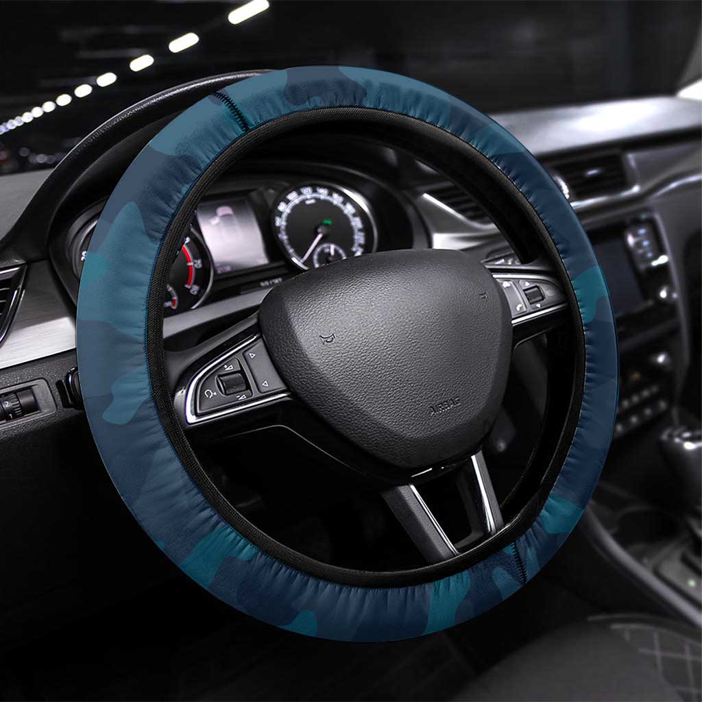 Niue ANZAC Day Steering Wheel Cover We Will Remember Them Camouflage Style LT14 Universal Fit Yellow - Polynesian Pride