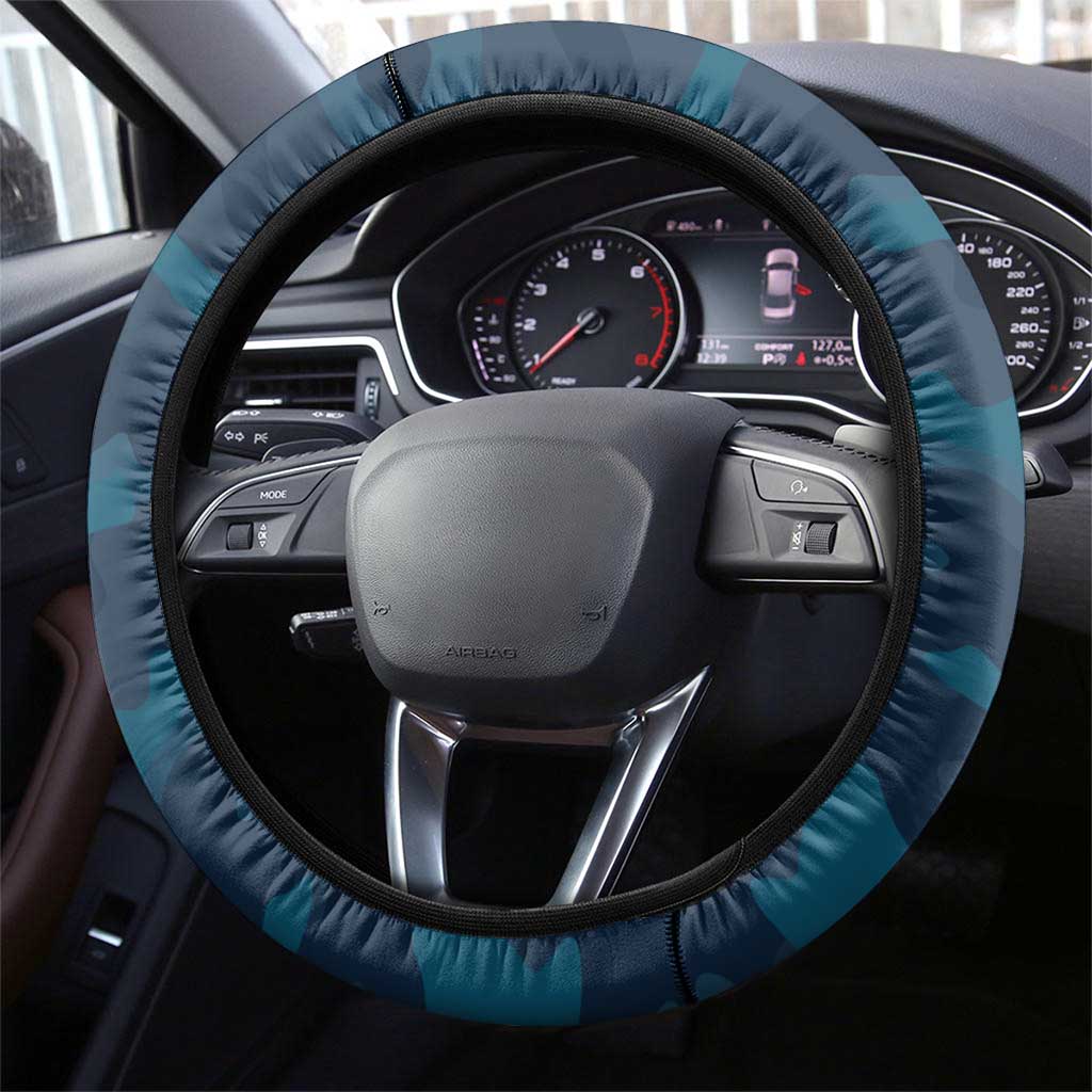 Niue ANZAC Day Steering Wheel Cover We Will Remember Them Camouflage Style LT14 - Polynesian Pride