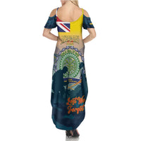 Niue ANZAC Day Summer Maxi Dress We Will Remember Them Camouflage Style