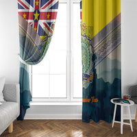 Niue ANZAC Day Window Curtain We Will Remember Them Camouflage Style LT14 - Polynesian Pride