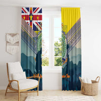 Niue ANZAC Day Window Curtain We Will Remember Them Camouflage Style LT14 - Polynesian Pride