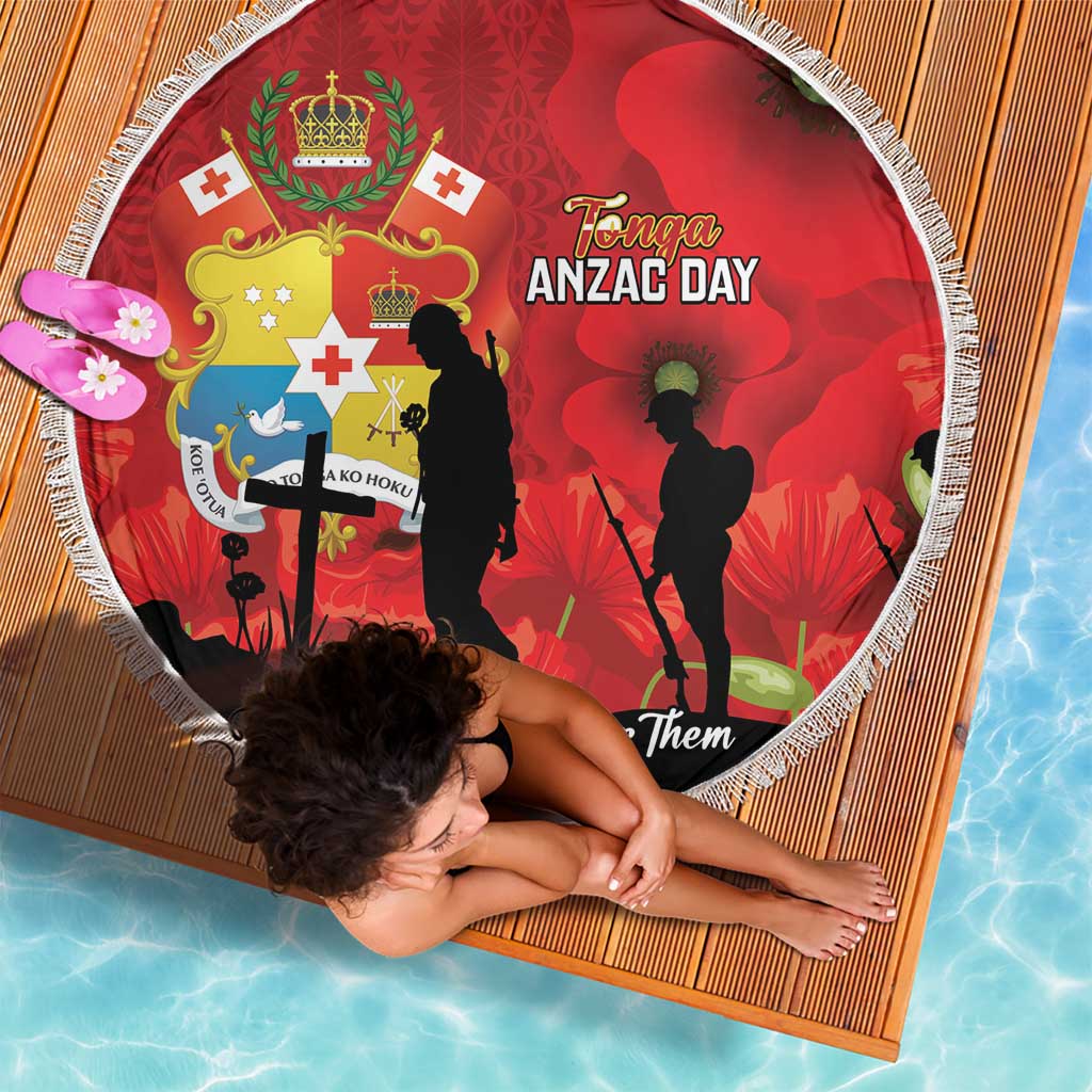 Tonga ANZAC Day Beach Blanket Ngatu Pattern We Will Remember Them LT14 - Polynesian Pride