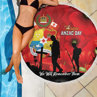Tonga ANZAC Day Beach Blanket Ngatu Pattern We Will Remember Them LT14 - Polynesian Pride