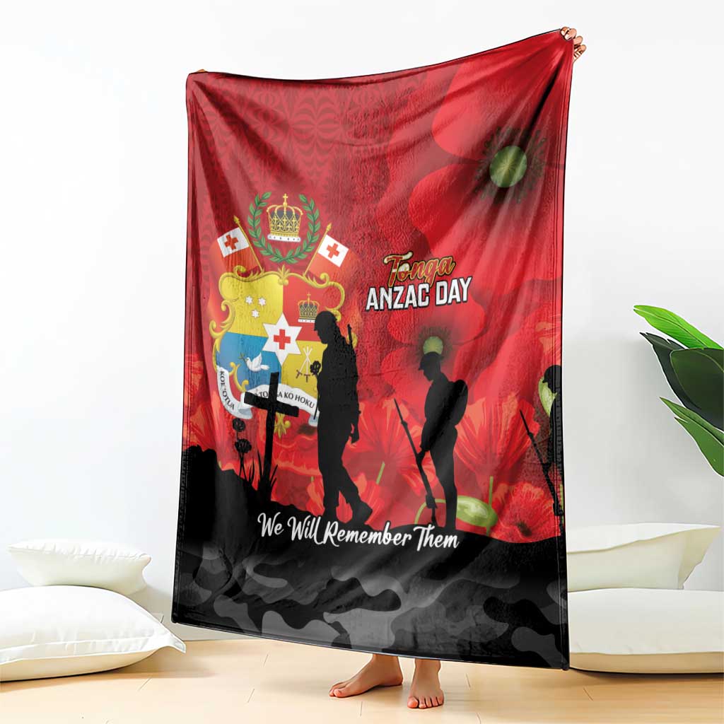 Tonga ANZAC Day Blanket Ngatu Pattern We Will Remember Them LT14 - Polynesian Pride