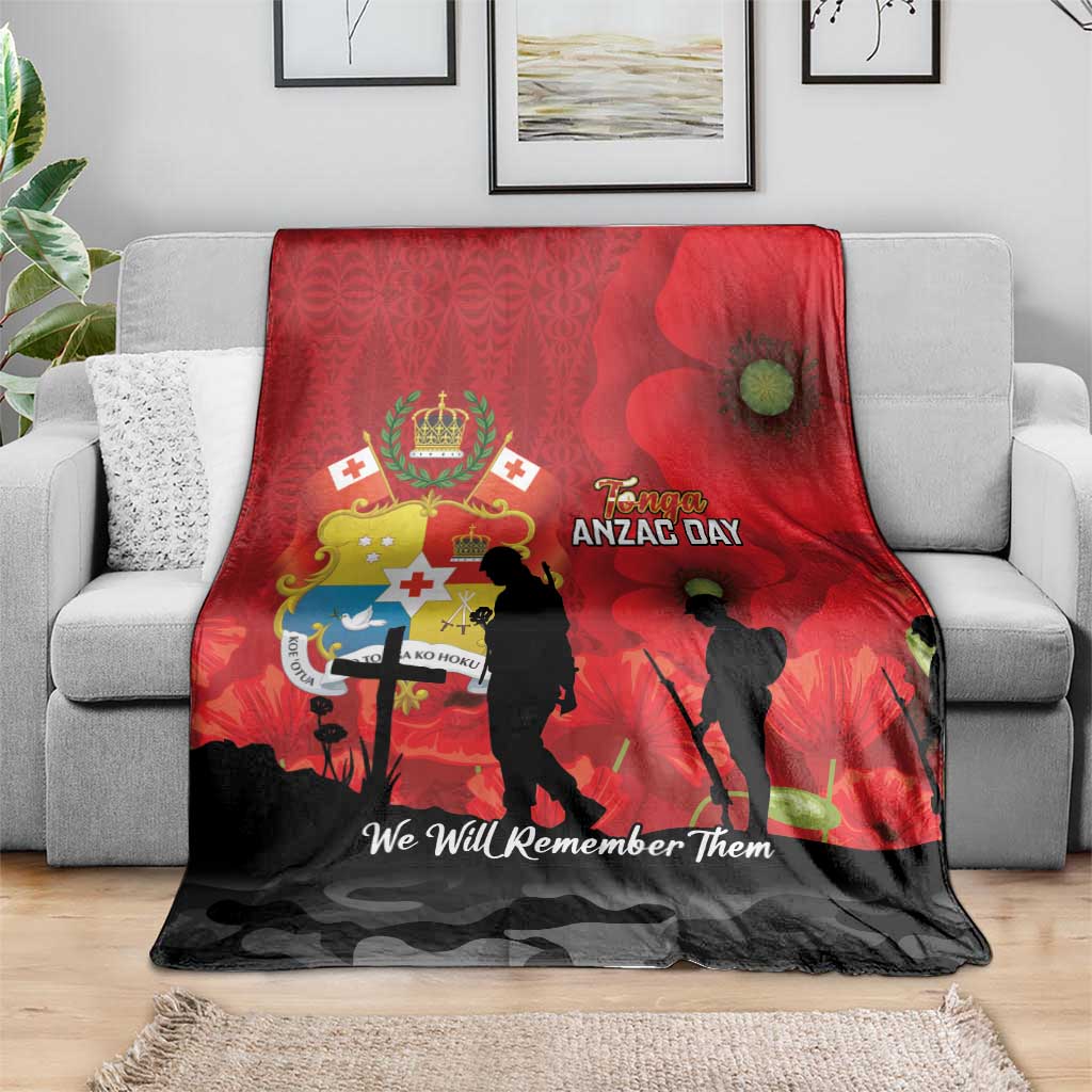 Tonga ANZAC Day Blanket Ngatu Pattern We Will Remember Them LT14 - Polynesian Pride