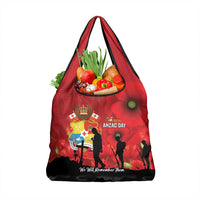 Tonga ANZAC Day Grocery Bag Ngatu Pattern We Will Remember Them