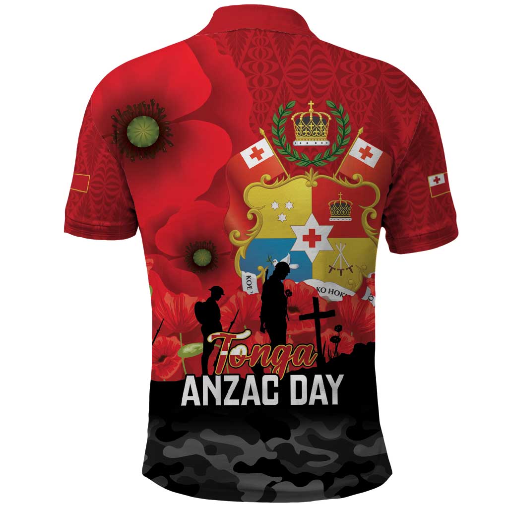 Tonga ANZAC Day Polo Shirt Ngatu Pattern We Will Remember Them