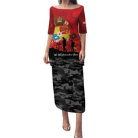 Tonga ANZAC Day Puletasi Ngatu Pattern We Will Remember Them