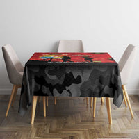 Tonga ANZAC Day Tablecloth Ngatu Pattern We Will Remember Them LT14 - Polynesian Pride