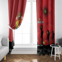 Tonga ANZAC Day Window Curtain Ngatu Pattern We Will Remember Them LT14 - Polynesian Pride