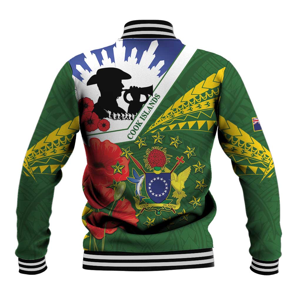 Cook Islands ANZAC Day Baseball Jacket Last Post Lest We Forget LT14 - Polynesian Pride