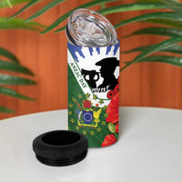 Cook Islands ANZAC Day 4 in 1 Can Cooler Tumbler Last Post Lest We Forget LT14 - Polynesian Pride