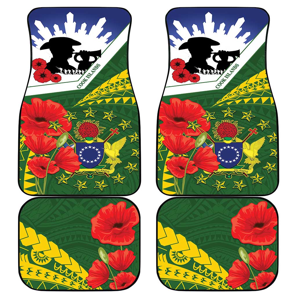 Cook Islands ANZAC Day Car Mats Last Post Lest We Forget LT14 - Polynesian Pride
