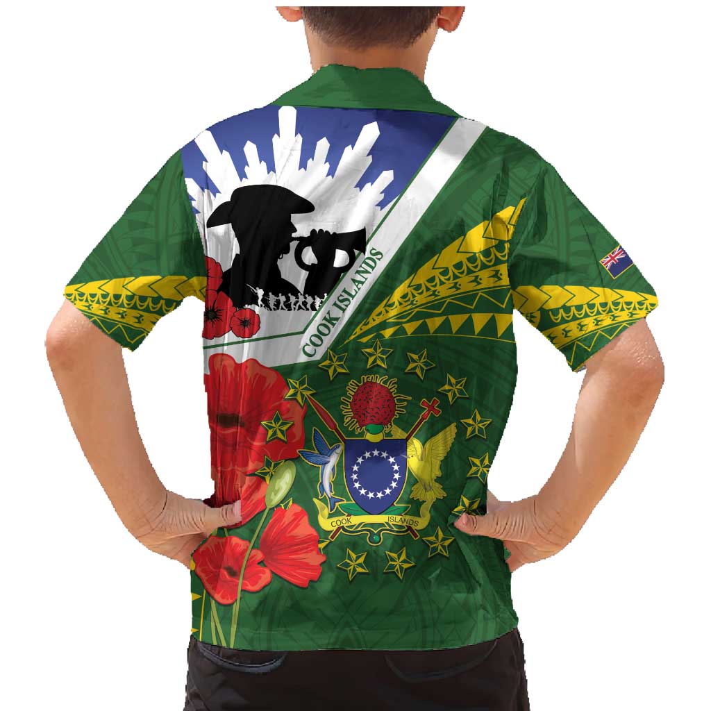 Cook Islands ANZAC Day Family Matching Mermaid Dress and Hawaiian Shirt Last Post Lest We Forget