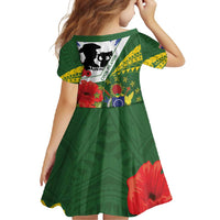 Cook Islands ANZAC Day Family Matching Summer Maxi Dress and Hawaiian Shirt Last Post Lest We Forget