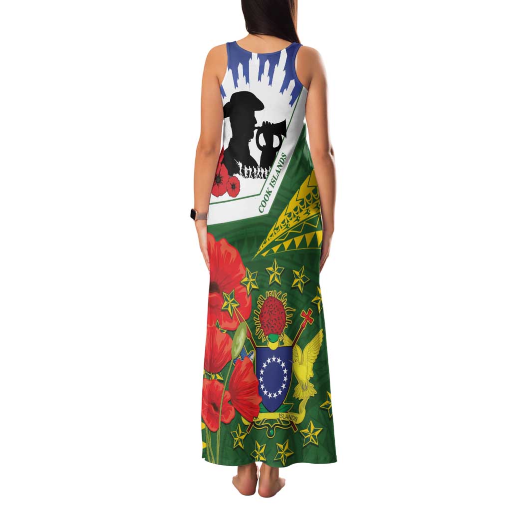 Cook Islands ANZAC Day Family Matching Tank Maxi Dress and Hawaiian Shirt Last Post Lest We Forget